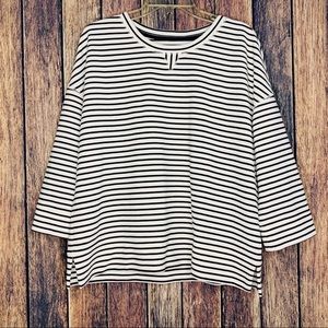 Lou & Grey Top | striped black & white